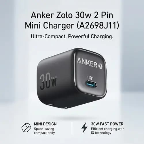 Anker Zolo 30w 2 Pin Mini Charger (A2698J11)