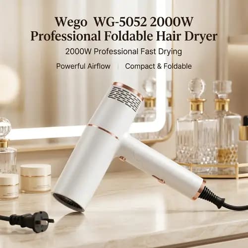 Wego WG-5052 2000W Professional Foldable Hair Dryer