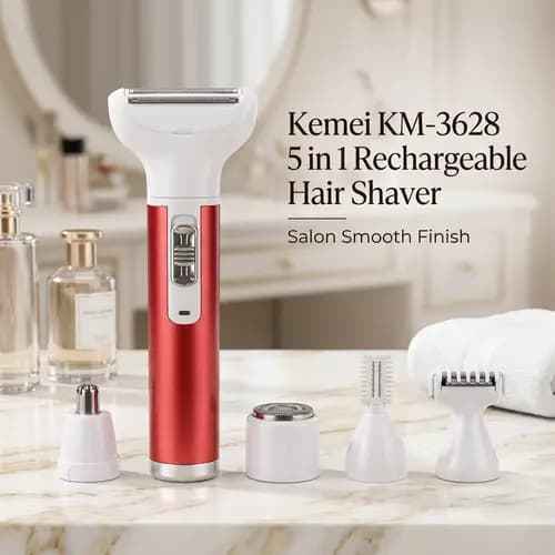 Kemei KM-3628 5 in 1 Rechargeable Hair Shaver