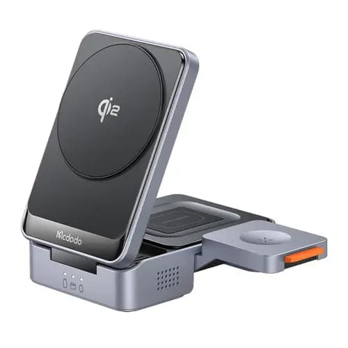 Mcdodo MAGQ QI2 Foldable 3 IN 1 Magnetic Wireless Charging Station With Charger